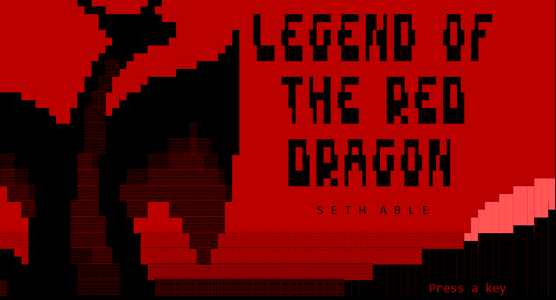 Legend of the Red Dragon ANSI intro screen